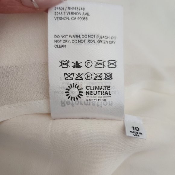 NWOT Reformation | Melita Bridal Wedding Maxi Dress Gown in Ivory - Size 10 - Picture 15 of 16